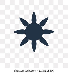 Sun vector icon isolated on transparent background, Sun transparency concept can be used web and mobile