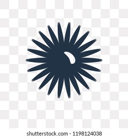 Sun vector icon isolated on transparent background, Sun transparency concept can be used web and mobile