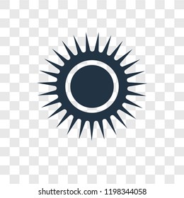 Sun vector icon isolated on transparent background, Sun transparency logo concept