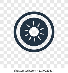 Sun vector icon isolated on transparent background, Sun transparency logo concept