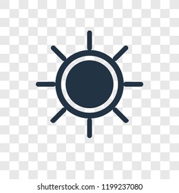 Sun vector icon isolated on transparent background, Sun transparency logo concept
