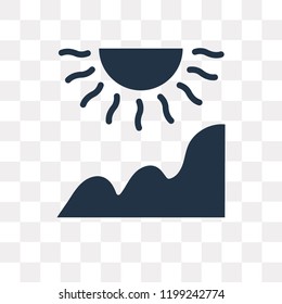 Sun vector icon isolated on transparent background, Sun transparency concept can be used web and mobile