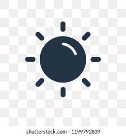 Sun vector icon isolated on transparent background, Sun transparency concept can be used web and mobile
