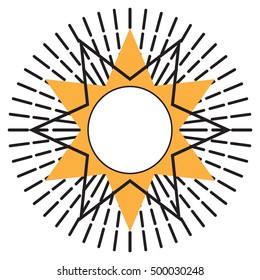 Sun vector icon isolated on white. Star symbol for web design