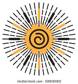 Sun vector icon isolated on white. Star symbol for web design