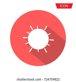 Sun vector icon isolated on background.