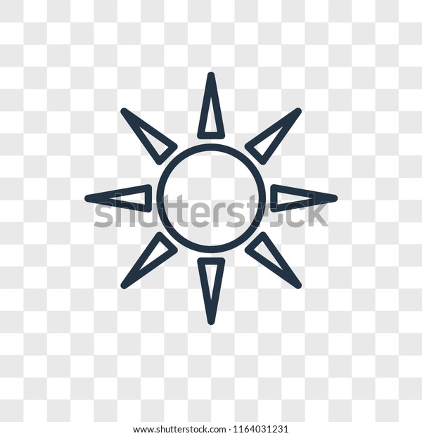 Sun Vector Icon Isolated On Transparent Stock Image Download Now