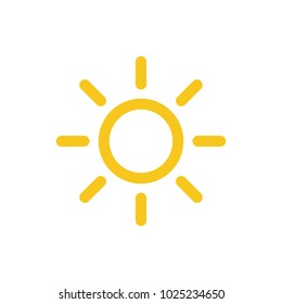 Sun vector icon. Sun line vector icon