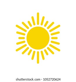 Sun vector icon. Sun line vector icon