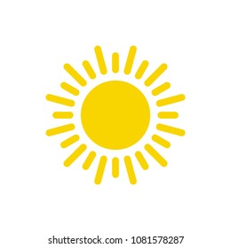 Sun vector icon. Sun line vector icon