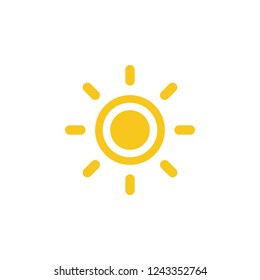 Sun vector icon. Sun line vector icon