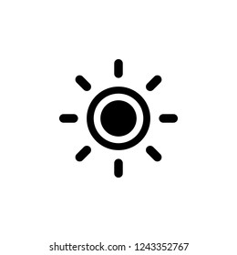 Sun vector icon. Sun line vector icon