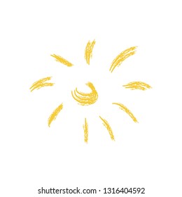 Sun vector icon. Sun line vector icon