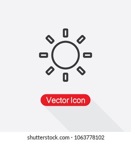 Sun Vector Icon In Line Style Eps10