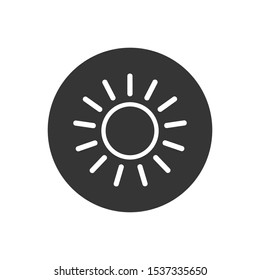 Sun vector icon. Sun line vector icon. sunshine icon