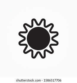 Sun vector icon. Sun line vector icon. sunshine icon