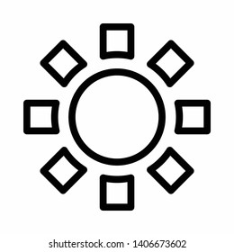 sun vector icon logo or illustration