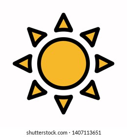 sun vector icon logo or illustration