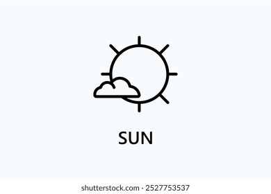 Ícone Sun Vetor Ou Ilustração De Logotipo