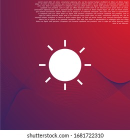 Sun Vector icon . Lorem Ipsum Illustration design