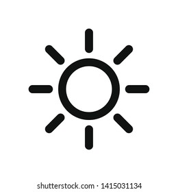 Sun vector icon in modern design style for web site and mobile app