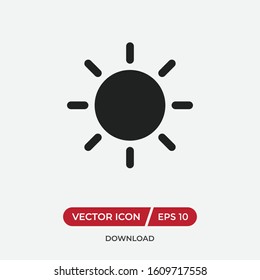 Sun vector icon in modern design style for web site and mobile app