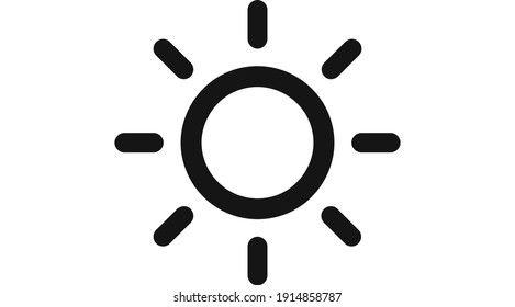 Sun vector icon in modern design style for web site and mobile app
