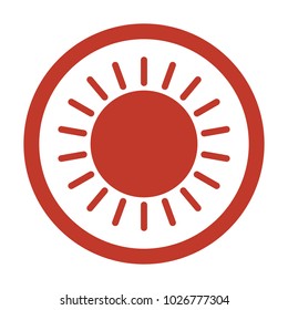 Sun vector icon on white background. Vector illustration