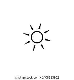 sun vector icon on white background