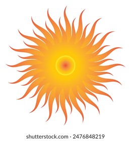 Icono de Vector solar sobre fondo blanco. Ilustración vectorial.