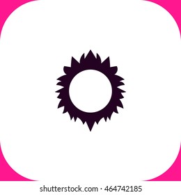 Sun vector icon on white background.