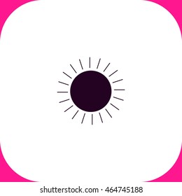 Sun vector icon on white background.