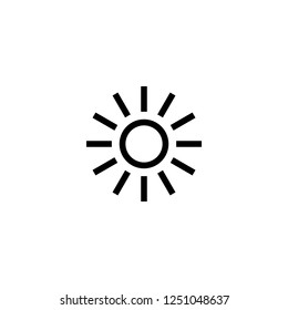 sun vector icon. sun sign on white background. sun icon for web and app
