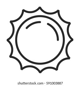 Sun vector icon in simple outline style. These icons are perfect for your websites and applications. All icons in the vector, and you can easily change the color and size.