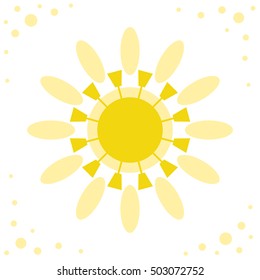 Sun vector icon. Star pictograph sign isolated on white.