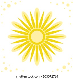 Sun vector icon. Star pictograph sign isolated on white.