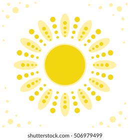 Sun vector icon. Star pictograph sign isolated on white.