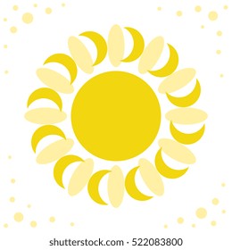 Sun vector icon. Star pictograph sign isolated on white.