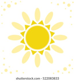 Sun vector icon. Star pictograph sign isolated on white.