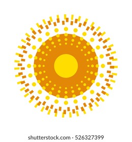 Sun vector icon. Star pictograph sign isolated on white.