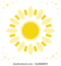 Sun vector icon. Star pictograph sign isolated on white.