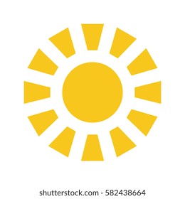 Sun vector icon. Star pictograph sign isolated on white.