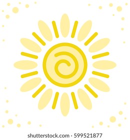 Sun vector icon. Star pictograph sign isolated on white.