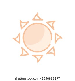 Sun vector icon stock illustration