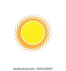 Sun vector icon. Summer illustration sign. hot symbol or logo.