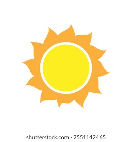 Sun vector icon. Summer illustration sign. hot symbol or logo.