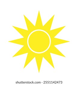 Sun vector icon. Summer illustration sign. hot symbol or logo.