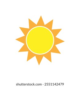 Sun vector icon. Summer illustration sign. hot symbol or logo.
