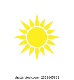 Sun vector icon. Summer illustration sign. hot symbol or logo.