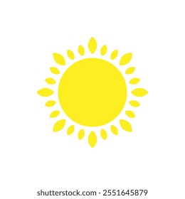Sun vector icon. Summer illustration sign. hot symbol or logo.